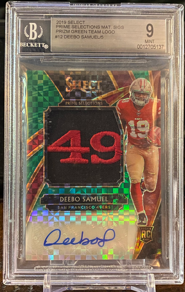 2019 Select Deebo Samuel RPA Green /5 BGS 9/10 Auto