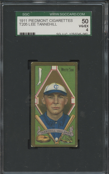 1911 T205 Piedmont Cigarettes Lee Tannehill Chicago White Sox SGC 50 VGEX 4 50