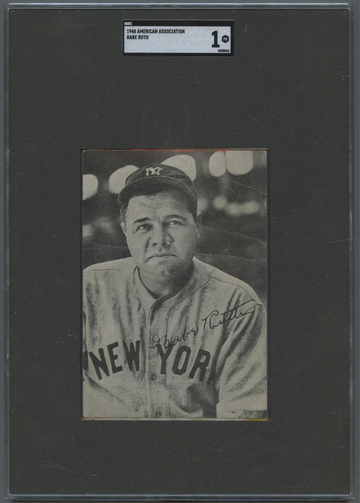 1948 American Association Babe Ruth New York Yankees SGC 1 Poor 