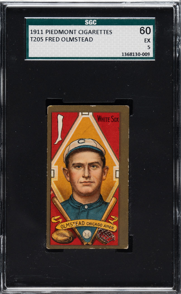 1911 T205 Fred Olmstead Chicago White Sox SGC 60 EX 5