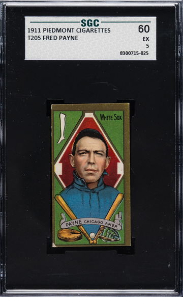 1911 T205 Fred Payne Chicago White Sox SGC 60 EX 5