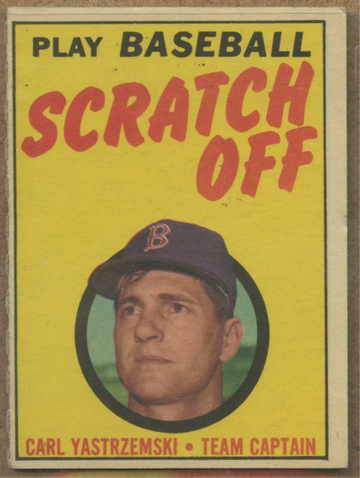 1970 Topps Scratch-Off Carl Yastrzemski Boston Red Sox 