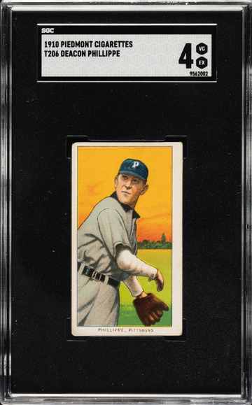 1910 T206 Piedmont Cigarettes Deacon Phillippe Pittsburgh Pirates SGC 4 VGEX 