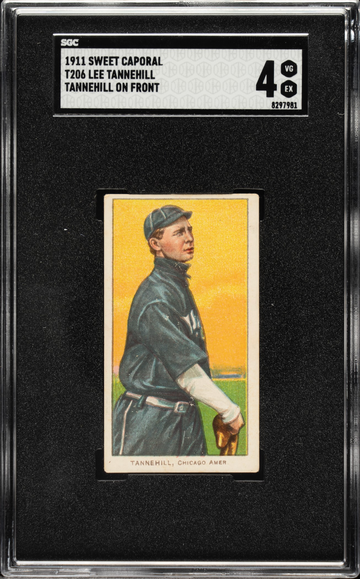 1911 T206 Sweet Caporal Lee Tannehill Chicago White Sox SGC 4 VGEX