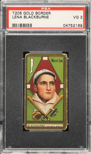 1911 T205 Piedmont Lena Blackburne Chicago White Sox PSA 3 VG