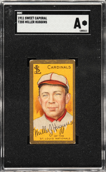 1911 T205 Piedmont Miller Huggins St. Louis Cardinals SGC A Authentic