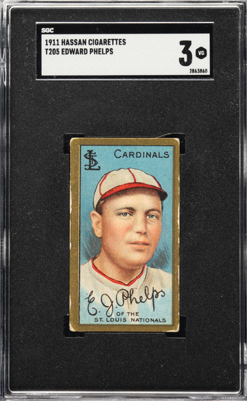 1911 T205 Edward Phelps St. Louis Cardinals SGC 3 VG