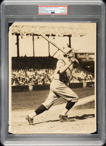1921 Original News Service Photograph Babe Ruth Type 1 Authentic