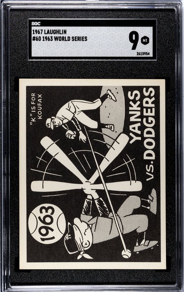 1967 Laughlin World Series #60 1963 Yanks vs. Dodgers SGC 9 MT