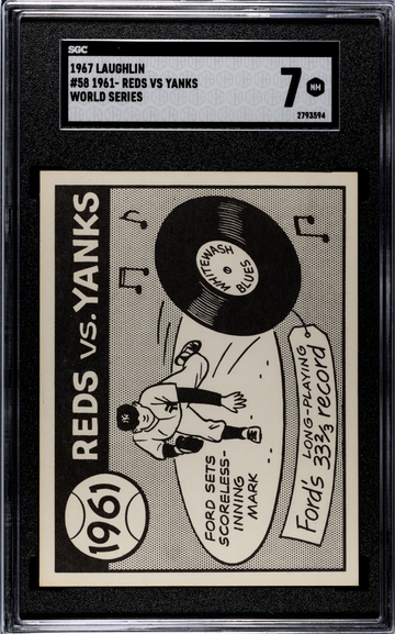 1967 Laughlin World Series #58 1961 Reds vs. Yanks SGC 7 NM