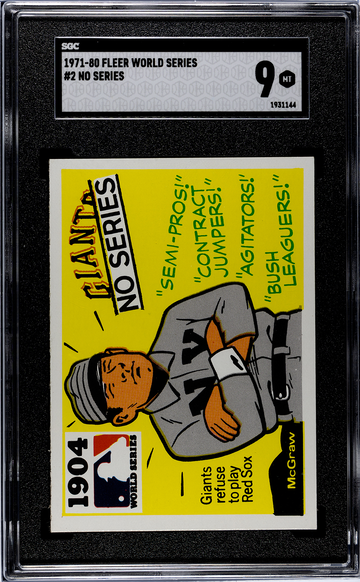 1971 Fleer World Series #2 1904 John McGraw New York Giants SGC 9  Mint