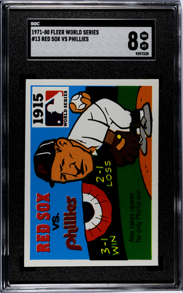 1971 Fleer World Series #13 1915 Red Sox vs. Phillies Grover Alexander SGC 8 NM/MT
