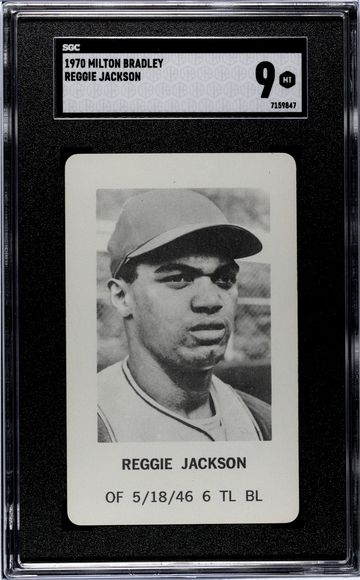 1970 Milton Bradley Reggie Jackson Oakland Athletics SGC 9 Mint