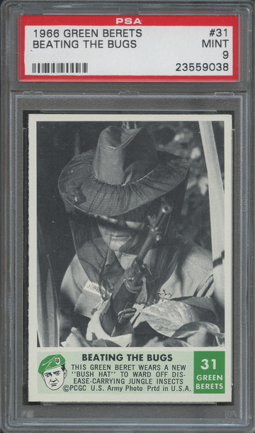 1966 Philadelphia Gum Green Berets #31 Beating the Bugs  PSA 9