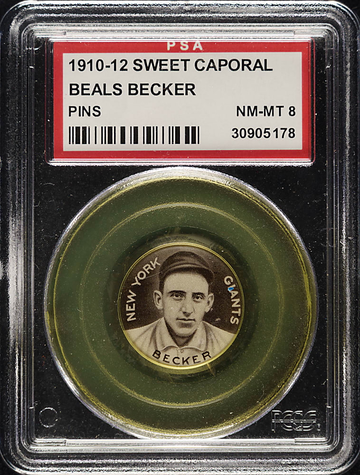 1910-12 Sweet Caporal Beals Becker New York Giants  PSA 8 NM/MT