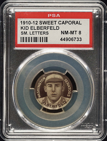 1910-12 Sweet Caporal KId Elberfeld Washington Senators PSA 8 NM/MT