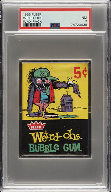 1965 Fleer Weird-Ohs Wax Pack PSA 7 NM
