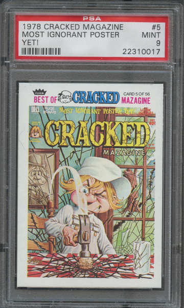 1978 Fleer Cracked Magazine #5 Most Ignorant Poster Yet! PSA 9 Mint