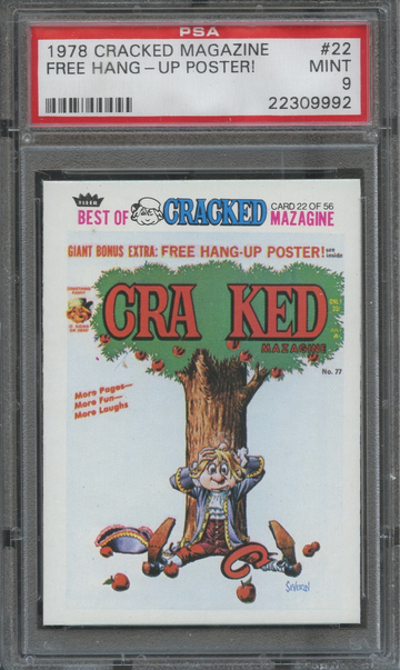 1978 Fleer Cracked Magazine #22 Free Hang-Up Poster! PSA 9 Mint