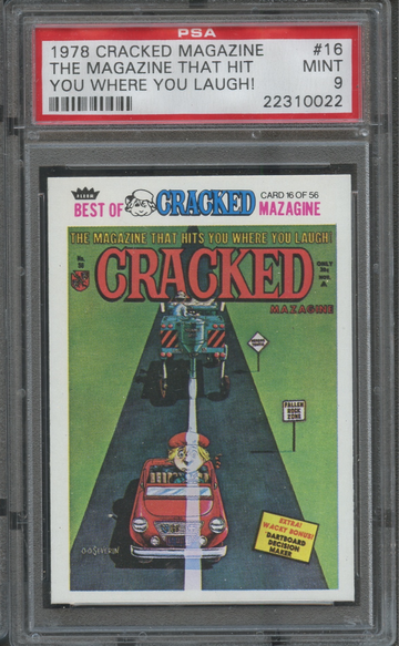 1978 Fleer Cracked Magazine #16 The Magazine that Hits You Where You Laugh! PSA 9 Mint