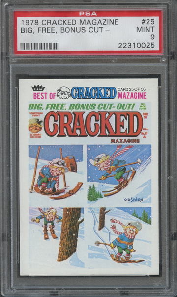 1978 Fleer Cracked Magazine #25 Big, Free, Bonus Cut-Out PSA 9 Mint
