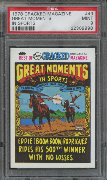 1978 Fleer Cracked Magazine #43 Great Moments in Sports PSA 9 Mint