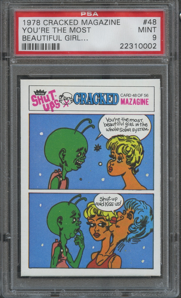 1978 Fleer Cracked Magazine #48 You're the Most Beautiful Girl PSA 9 Mint