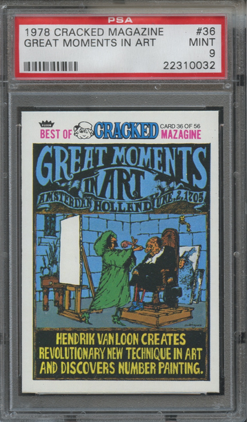 1978 Fleer Cracked Magazine #36 Great Moments in Art PSA 9 Mint