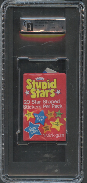 1976 Fleer Stupid Stars Wax Pack GAI 7