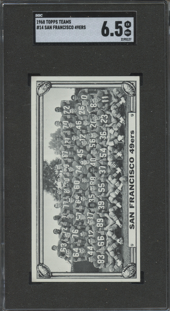 1968 Topps  Teams San Francisco 49ers SGC 6.5 EXMT+