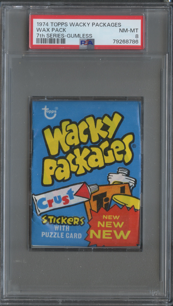 1974 Topps Wacky Packages 7th Series - Gumless PSA 8 NM/MT