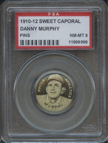 1910-12 Sweet Caporal Danny Murphy Philadelphia Athletics PSA 8 NM/MT