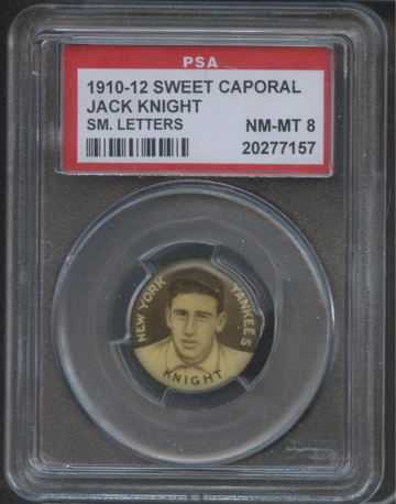 1910-12 Sweet Caporal Jack Knight New York Yankees  PSA 8 NM/MT