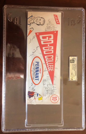 1960 Leaf Go-Go College Felt Pennant Unopened Pack GAI 7.5 NM+