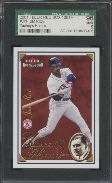2001 Fleer Red Sox 100th Yawkey's Heroes #3YH Jim Rice SGC 96 Mint 9