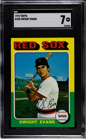 1975 Topps #255 Dwight Evans Boston Red Sox SGC 7 NM