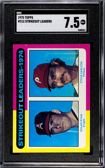 1975 Topps #312 74 Strikeout Leaders  SGC 7.5 NM+