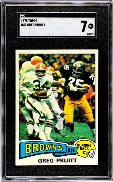 1975 Topps #49 Greg Pruitt Cleveland Browns SGC 7 NM