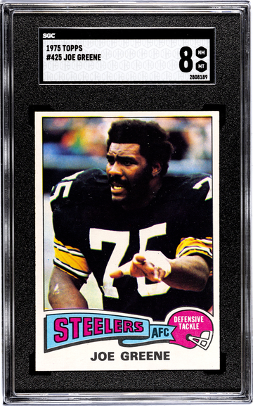 1975 Topps #425 Joe Greene Pittsburgh Steelers SGC 8 NM/MT