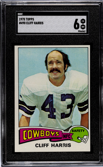 1975 Topps #490 Cliff Harris Dallas Cowboys SGC 6 EXMT