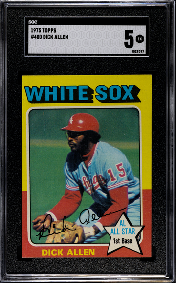 1975 Topps #400 Dick Allen Chicago White Sox SGC 5 EX