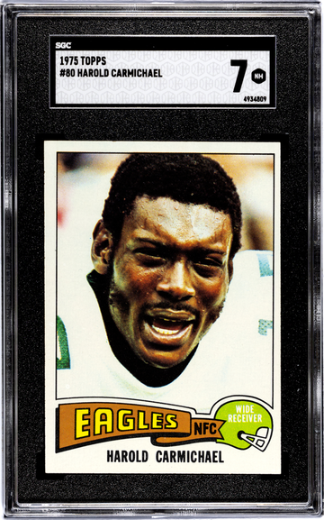 1975 Topps #80 Harold Carmichael Philadelphia Eagles SGC 7 NM