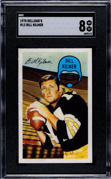 1970 Kellogg's #12 Bill Kilmer New Orleans Saints SGC 8 NM/MT