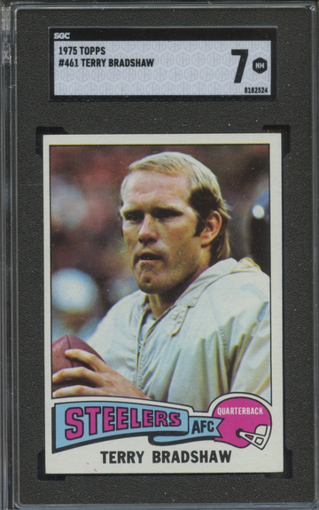 1975 Topps #461 Terry Bradshaw Pittsburgh Steelers SGC 7 NM
