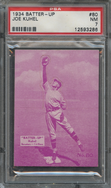 1934-36 Batter-Up #80 Joe Kuhel Washington Senators PSA 7 NM