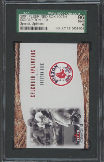 2001 Fleer Red Sox 100th Splendid Splinters Carlton Fisk SGC 96 Mint 9