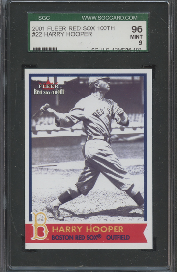 2001 Fleer Red Sox 100th #22 Harry Hooper SGC 96 Mint 9