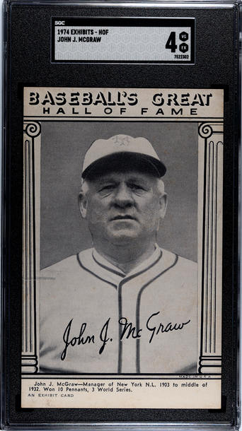 1974 Baseball's Great Hall of Fame Exhibits John McGraw New York Giants SGC 4 VGEX