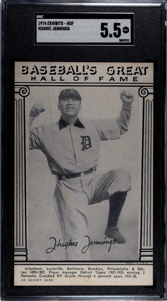 1974 Baseball's Great Hall of Fame Exhibits Hughie Jennings Detroit Tigers SGC 5.5 EX+