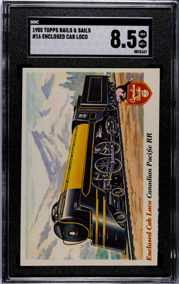1955 Topps Rails & Sails #16 Enclosed Cab Loco SGC 8.5 NM/MT+
